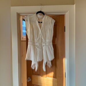 Anthropologie Cream Lace Blouse
